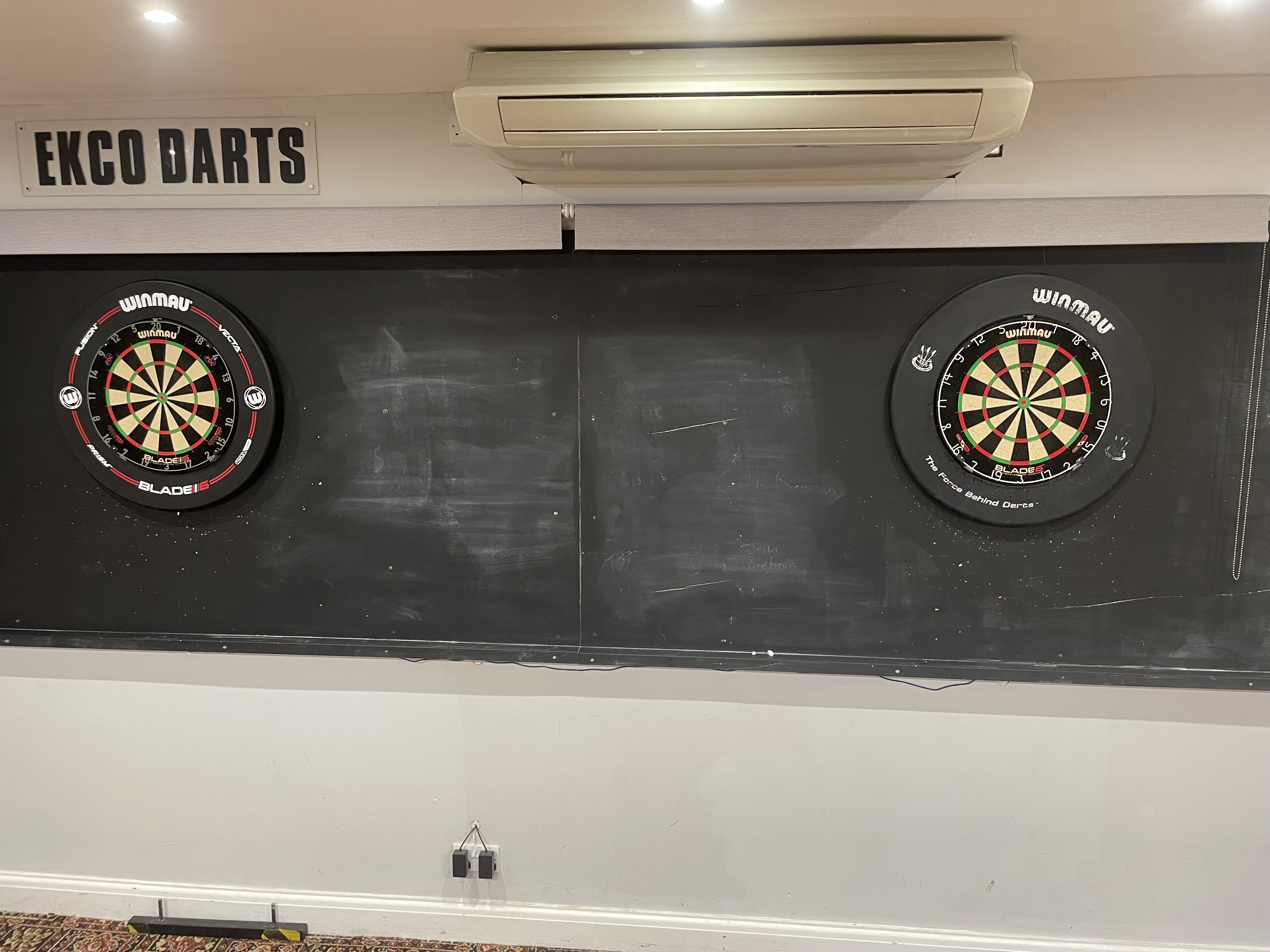 Dartboard on a wall